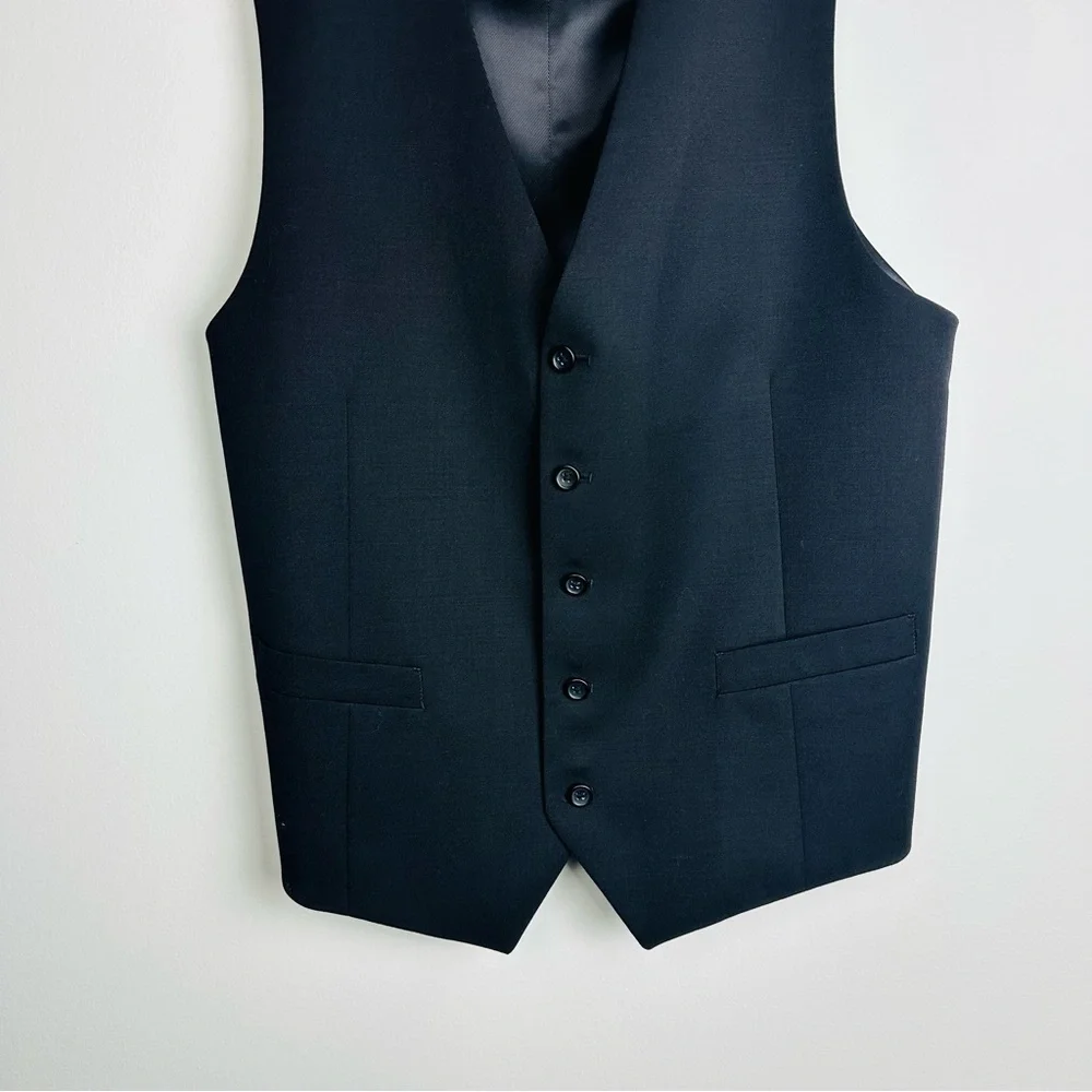 Pronto Uomo Black Formal Vest Size Large